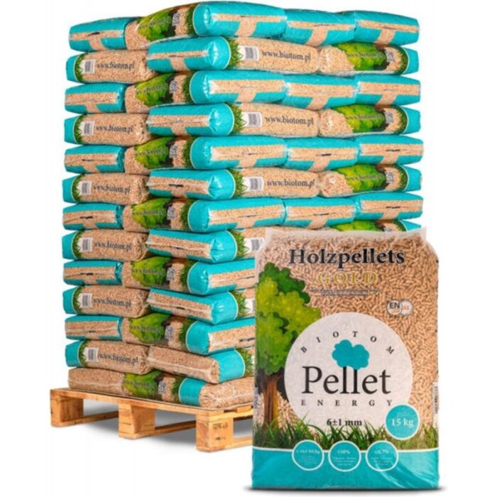PELLETS BIOTOM – 100% résineux avec certification EN+ A1 – 70 sacs de 15kg