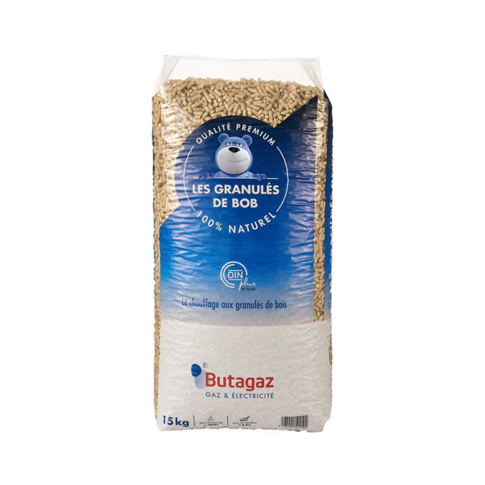 Pellet Butagaz DIN+ 100% résineux – palette de 66 sacs de 15KG